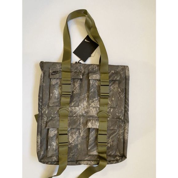 📦 NEW 17L NIKE Pocket Printed Tote Travel Gym Bag Olive Camo Green BA6378-395 - Picture 5 of 5